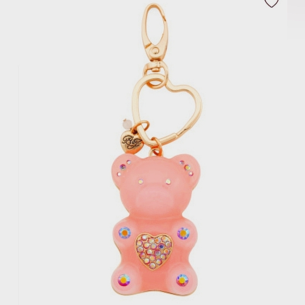 🩷▪️Betsey Johnson▪️ Crystal Giant Pink  Gummy Bear Handbag Charm